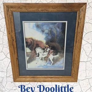 Bev Doolittle Two Bears Of The Black Feet Limited Edition Print W-Frame 17x15